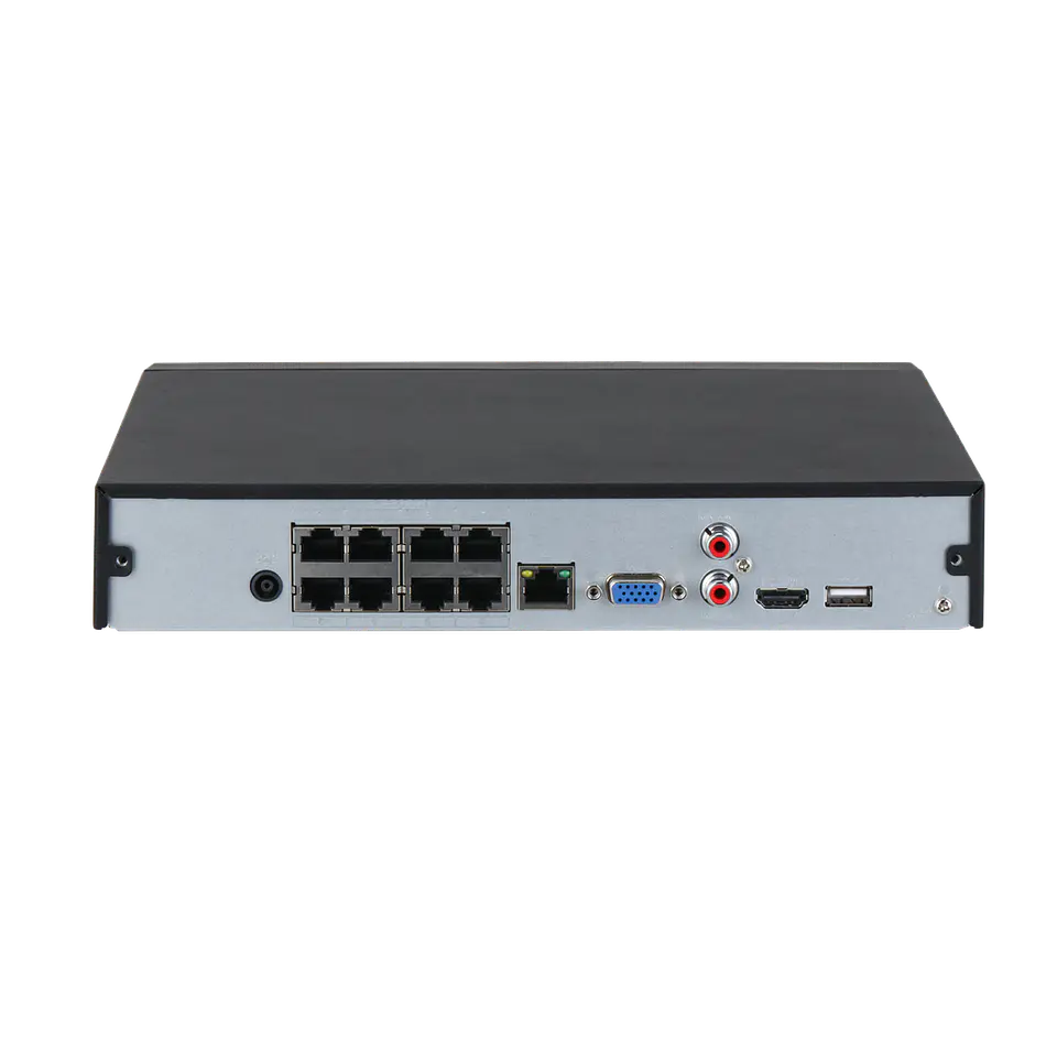 DHI-NVR4108HS-8P-4KS3. NVR Dahua 8 canales soporta camaras hasta 12MP 1 HDD hasta 20TB soprota IA. 2