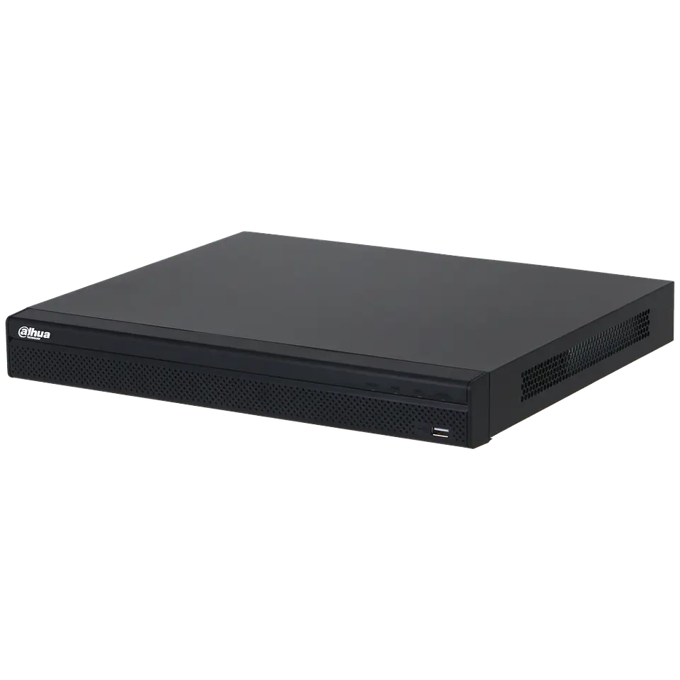 DHI-NVR4232-16P-4KS3. NVR Dahua 32 canañes 16 puertos PoE soporta 2 discos hasta 20TB camaras hasta 1