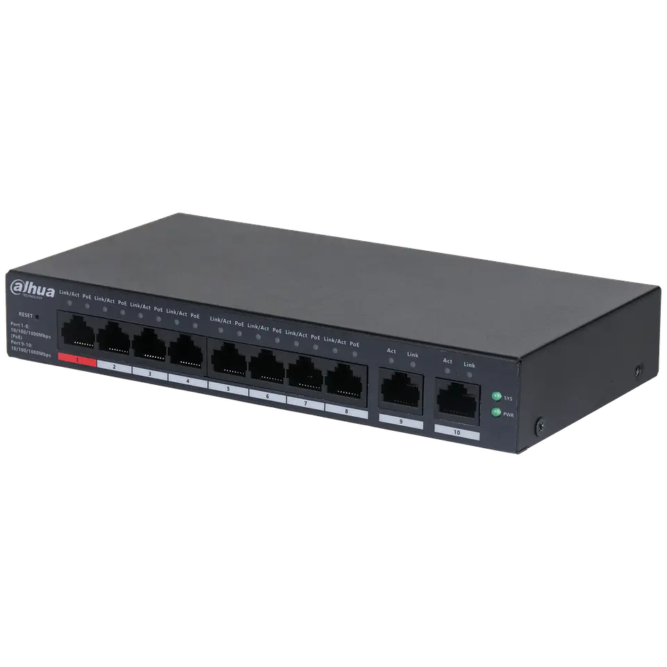DH-CS4010-8GT-110. SWITCH 8 PUERTOS POE DAHUA GIGA. ADMIN CLOUD. 2