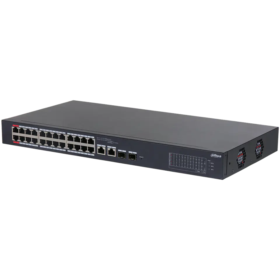 DH-CS4226-24ET-240. SWITCH 24 PUERTOS POE DAHUA. ADMIN CLOUD. LAYER 2. 4 PUERTOS 10/100/1000 1
