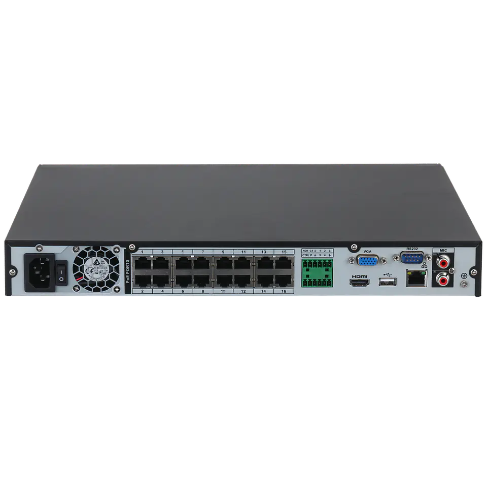 DHI-NVR4216-16P-4KS3. NVR DAHUA 16CH. 16 PUERTOS POE. 2HDD 20TB C/U. SMD PLUS. AUDIO. ALARM. 3