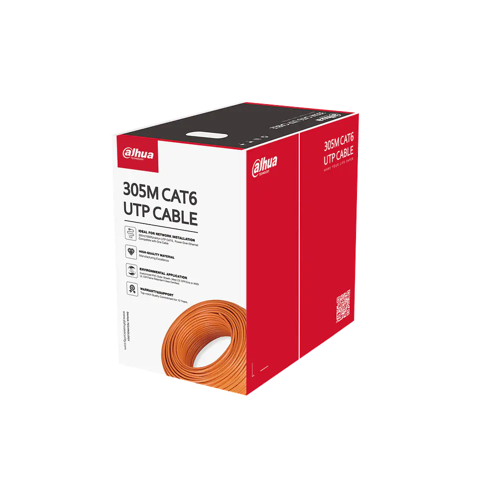 DH-PFM922I-6UN-C-white. Cable UTP Cat6 CE Dahua 23AWG aleación Aluminio y cobre Blanco 1