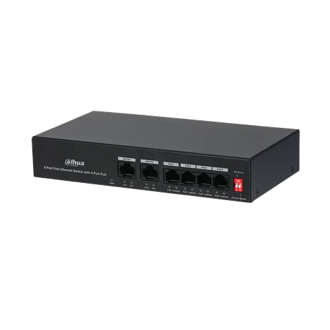 DH-PFS3006-4ET-36. SWITCH 4 BOCAS POE DAHUA - 36W