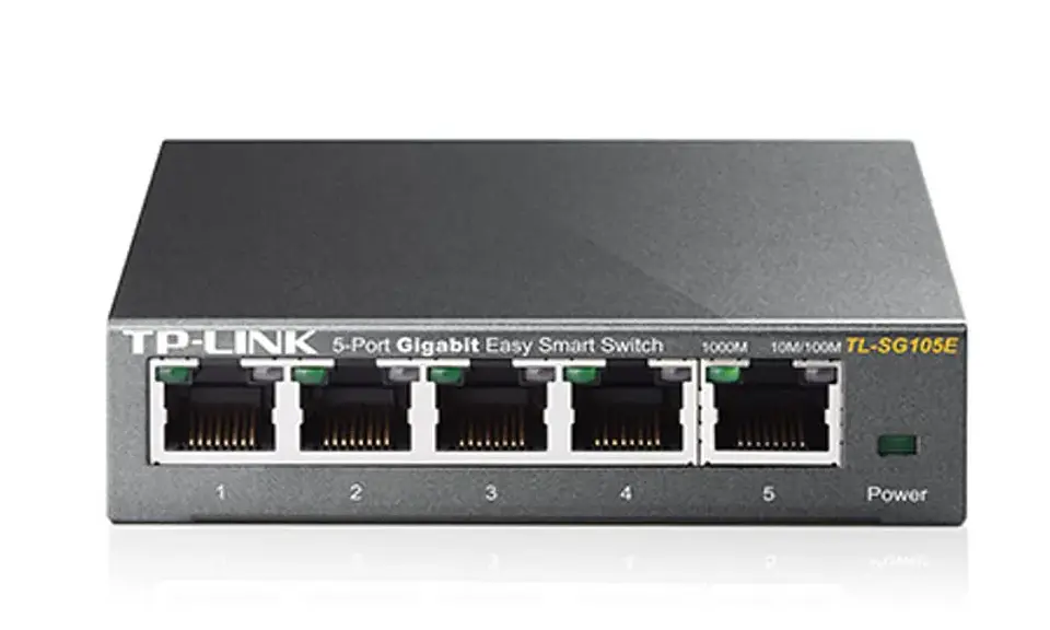 TL-SG105E TP-LINK 5-1000 Metalico Switch Smart Fuente-externa-9V no-Rack 2