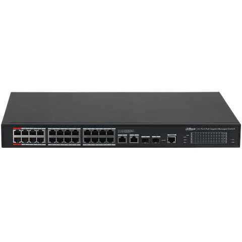 DH-S4228-24GT-240. Switch Dahua Admin 24 puertos GE PoE, 2 puertos GE + 2 puertos GE SFP 56 Gbps 41