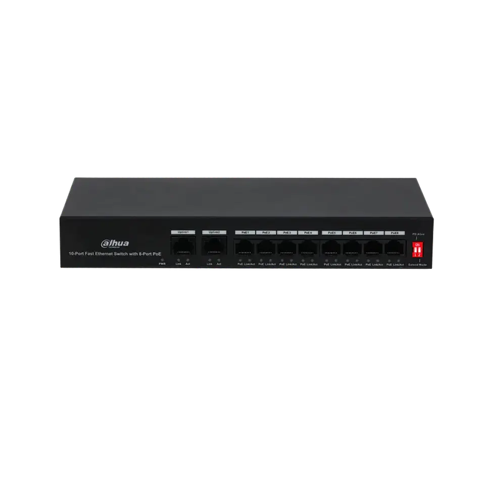 DH-PFS3010-8ET-65. SWITCH DAHUA 10 PUERTOS 10/100 8-POE 1