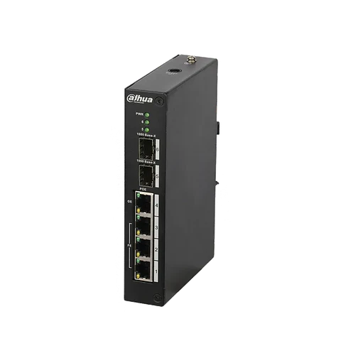 DH-PFS3206-4P-96. Switch Poe Industrial 4 Puertas Dahua No Admin 3x100Mbps 1x1Gbps 2xSFP