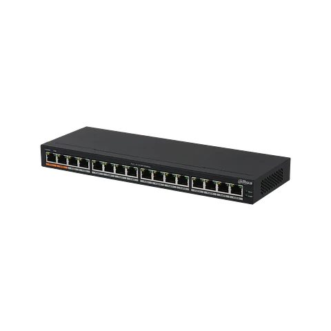 DH-PFS3016-16GT-190. SWitch PoE 16 puertos Gb 2 puertos Hi-PoE Standard, 190W.