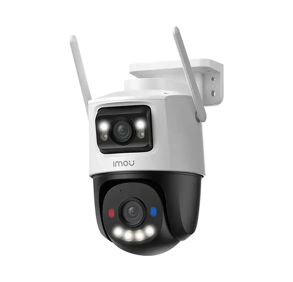 IPC-S7XFN-8U0WED-imou. Cámara Duál WIFI IMOU, Ambos lentes de 4 MP, Visión Nocturna, Audio Bidireccional, Seguimiento inteligente, Detección de Humanos,  Almacenamiento en MicroSD o Nube. 1