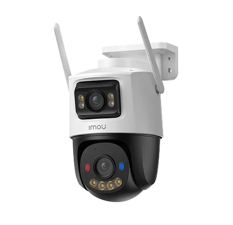 IPC-S7XEN-10M0WED. Cámara Imou Cruiser Dual 2 de 10MP exterior tipo PT lente fijo de 5MP y lente PT de 5MP iluminación máxima de hasta 30m.