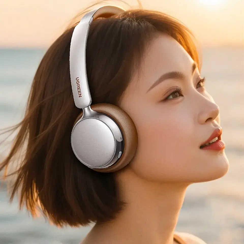 HP207. Audifonos Bluetooth 6.0 UGREEN Studio Plus Retro. Noise-Cancelling. (80 horas uso continuo) 3