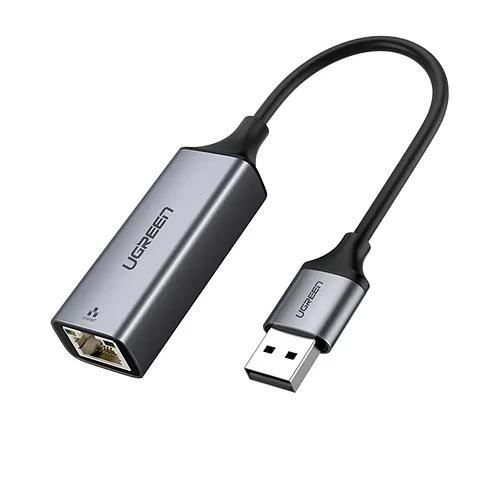 CM209. Adaptador Ethernet UGREEN USB 3.0 A to RJ45 Vel. 10/100/1000  Carcasa Aluminio. Color Space Gray