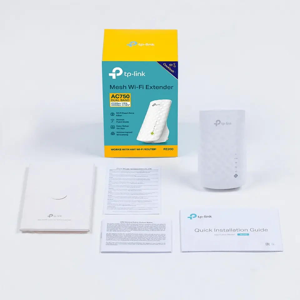 RE200 TP-LINK Repetidor 5Ghz-433mbps-AC 2,4Ghz-300mbps 1-100 220V 3-Antenas 3