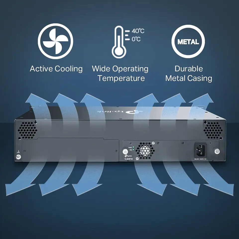 TL-MC1400. TP-LINK CHASIS PARA MONTAJE EN RACK DE 14 BAHIAS CONVERTIDORES MCXXXX 3