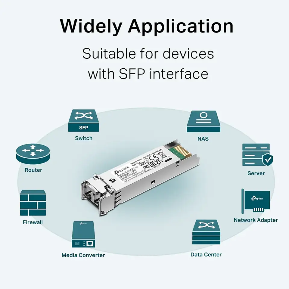 TL-SM311LS TP-LINK SM 2-LC/UPC 10Km 1310nm Modulo SFP 1.25Gbps Gigabit Unidad 2