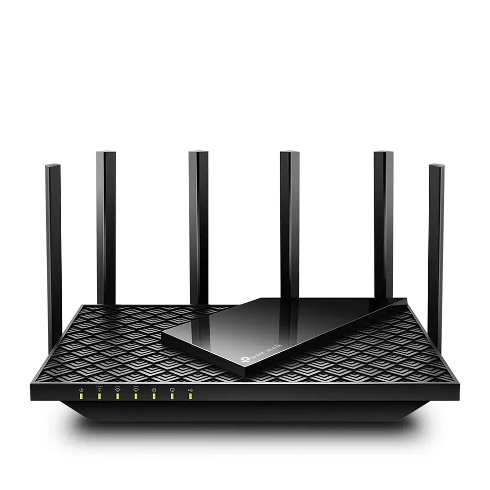 Archer AXE75. Router WiFi 6E Tp-Link AX5400 Triple banda (2402Mbps en 5GHz, 2402Mbps en 6GHz y 574Mbps en 2.4GHz) 1 puerto WAN 4 puertos LAN 1Gbps 1