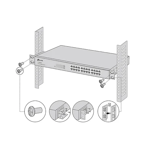 RackMount-Kit-19. Kit de montaje en bastidor switch de 19 pulgadas