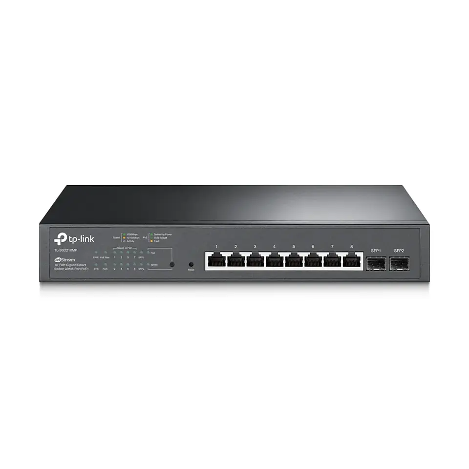 TL-SG2210MP. Switch Poe inteligente Gigabit de 10 puertos JetStream con 8 puertos PoE+ 1