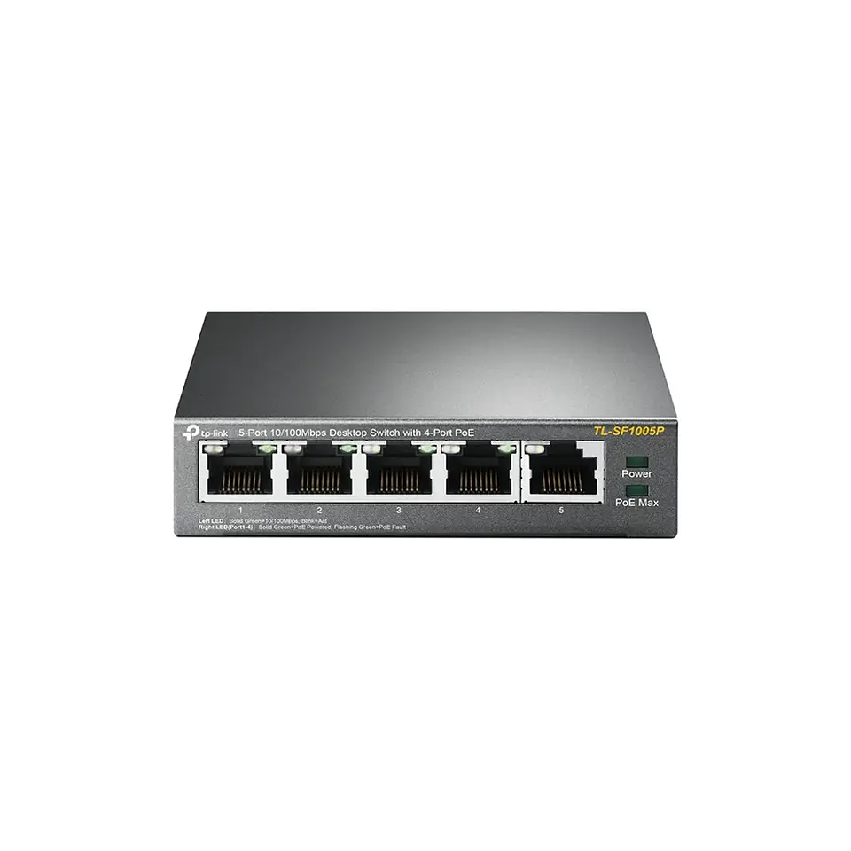 TL-SF1005P. Switch de Sobremesa de 5 Puertos 10/100 Mbps con 4 puertos PoE 1