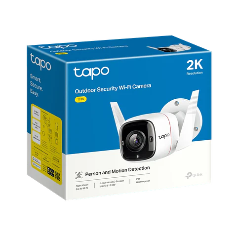 TC65. Cámara de Vigilancia para Exteriores con Detección IA de 3MP con visión nocturna de hasta 30m