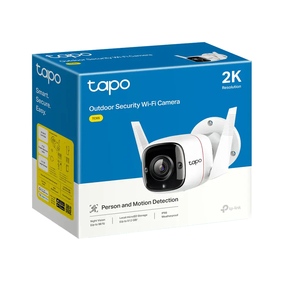 TC65. Cámara de Vigilancia para Exteriores con Detección IA de 3MP con visión nocturna de hasta 30m 1