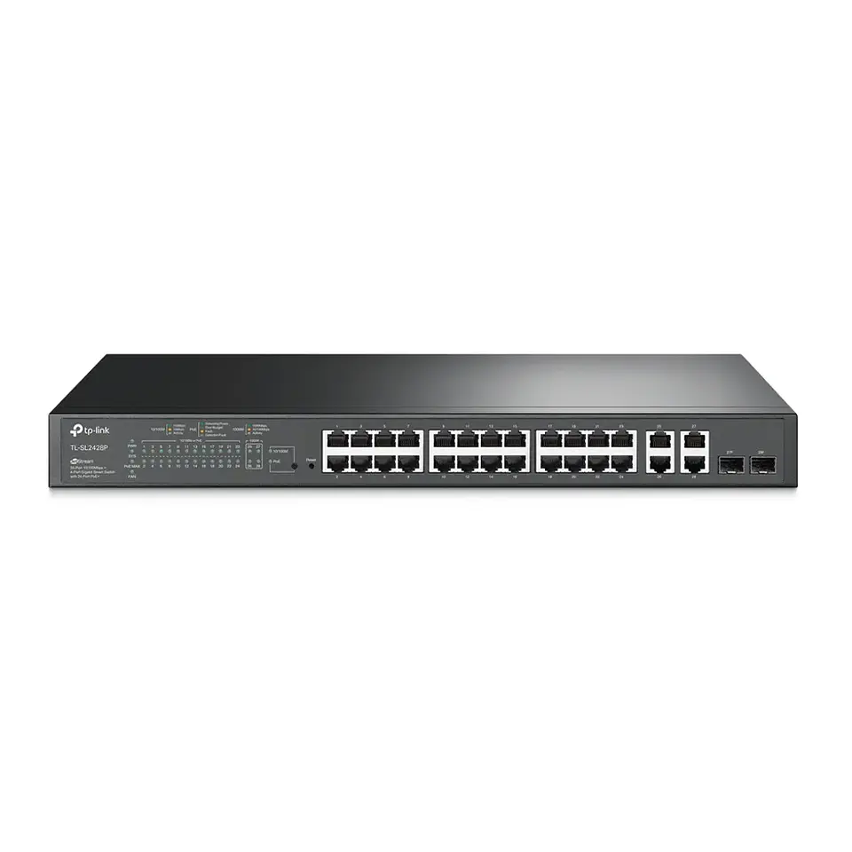 TL-SL2428P. Switch inteligente JetStream de 24 puertos PoE +a 10/100 Mbps + 4 puertos Gigabit 1