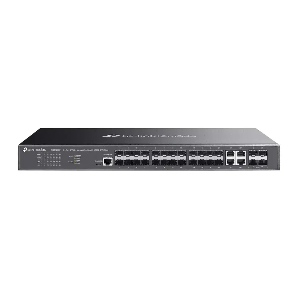 SG3428XF. Switch Omada 24 puertos SFP Gigabit, 4 Puertos SFP 10 Gigabit, 4 puertos combinados Gigabit SFP/RJ45, Características L2 y L2+. 2