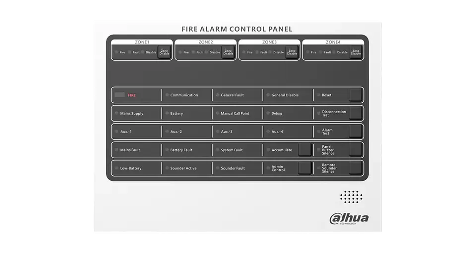 DHI-HY-C102-4. Panel Dahua de control de alarma contra incendios convencional Wisualarm 1
