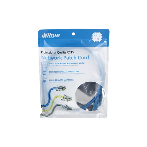 DH-PFM972-6U-1-AZ. Patch cord 1 metro Dahua categoría 6 de 24AWG COLOR AZUL