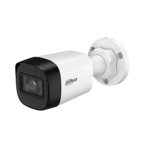 DH-HAC-HFW1500RLN-0280B-S3-DIP. Cámara Dahua Análoga Tipo Bala, 5MP, Lente Fijo 2.8mm, IR 30M, Protección IP67.