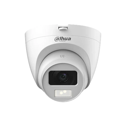 DH-HAC-HDW1500CLQN-IL-A-0280B-S3-DIP. Camara dahua Mini Domo 5MP, lente Fijo 2.8mm, IR 20m, IP67.