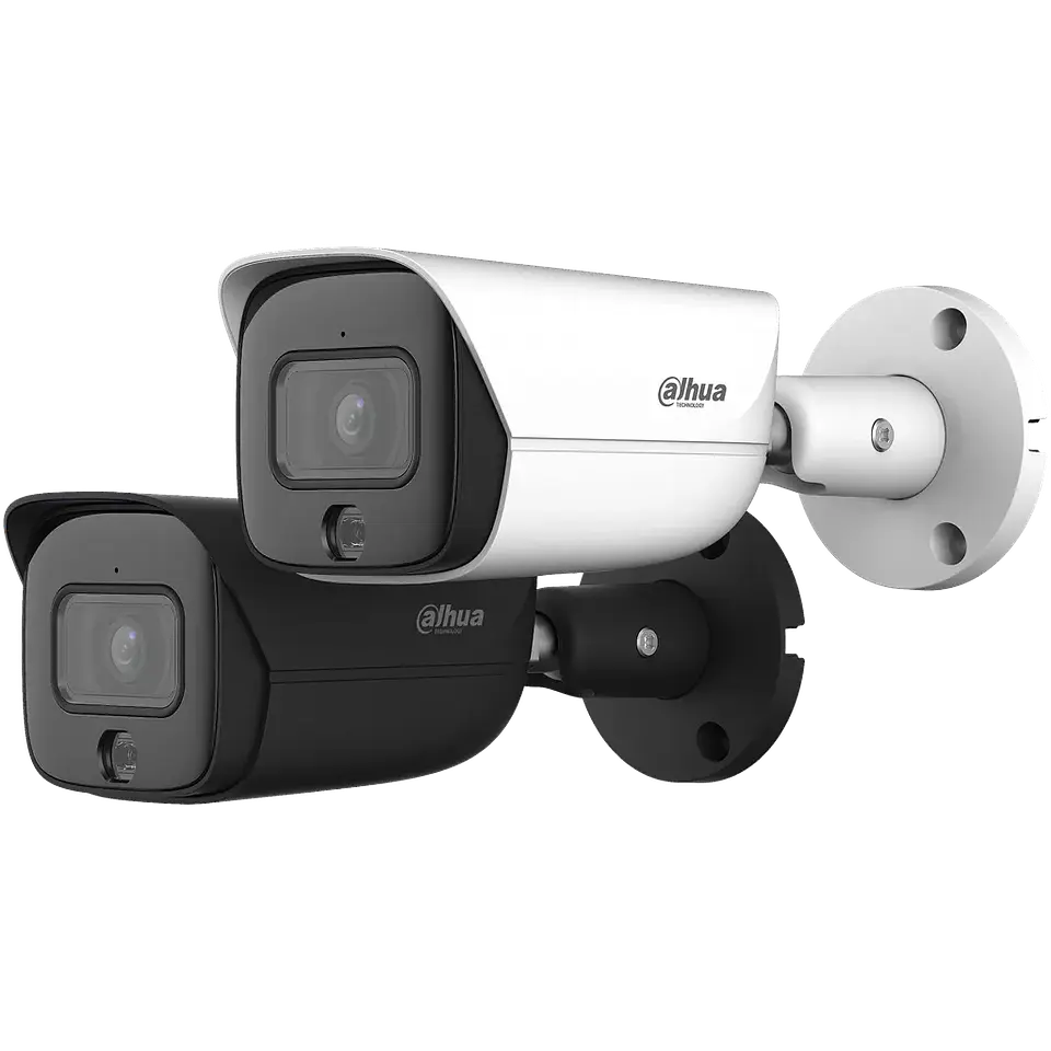 DH-IPC-HFW3249EN-AS-LED-0280B,  Cámara IP Tipo Bala Dahua, 2MP, Lente fijo 2.8mm, Tecnología Xinghan, Acupick, Iluminación Dual 50M, IP67. 2