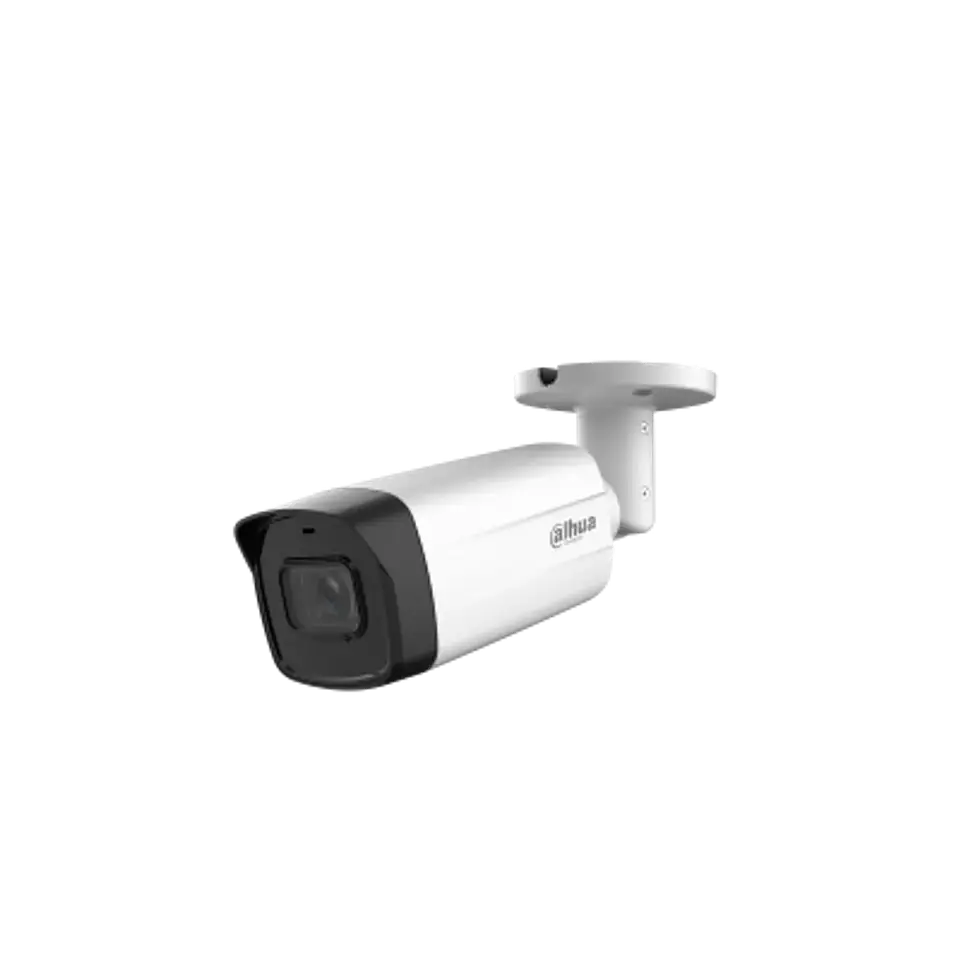 DH-HAC-HFW1500TMN-I8-A-0280B-S3-DIP. Cámara Dahua Análoga Tipo Bala, 5MP, Lente Fijo 2.8mm, IR 80M, Micrófono Incorporado, Protección IP67. 2