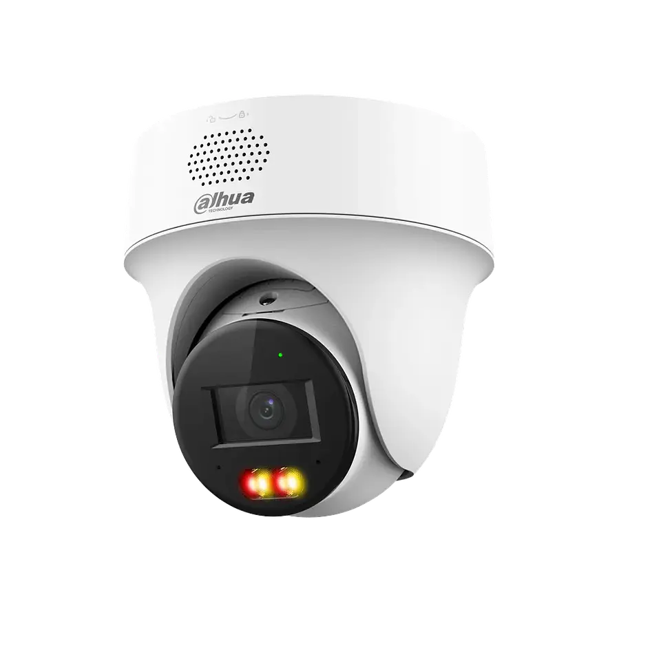 Cámara PT IP domo de 4 MP/ lente de 2.8 mm/ Detección de humanos y vehículos/ Protección Perimetral/ Disuasión activa/ Iluminador Dual inteligente/ Audio bidireccional/ PoE/ IP66 2