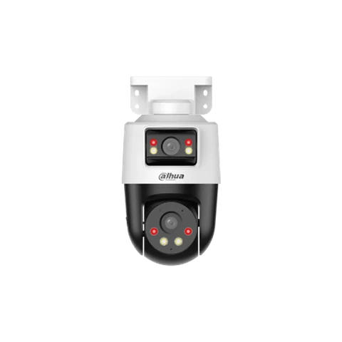 DH-IPC-PTS1439BP-E2-S-PV-0360B. Cámara PT Dahua 4 MP + Cámara Fija 4 MP Lente 3.6mm, Audio bidireccional, Seguimiento inteligente, Detección de Humanos y vehículos, SMD Plus, Luces Disuasivas, IP66.
