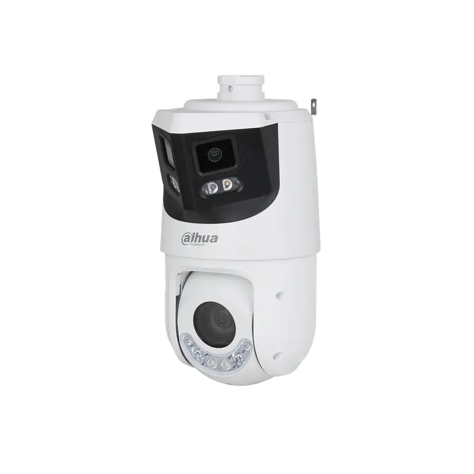 DH-SDT4E425-8P-GB-APV1-0280-S2. Cámara IP Dahua tipo PTZ panorámica cuenta con lente PTZ de 4MP 25x Zoom Óptico lente panorámico de 8MP, IR 100m IVS auto tracking Smart dual light 4