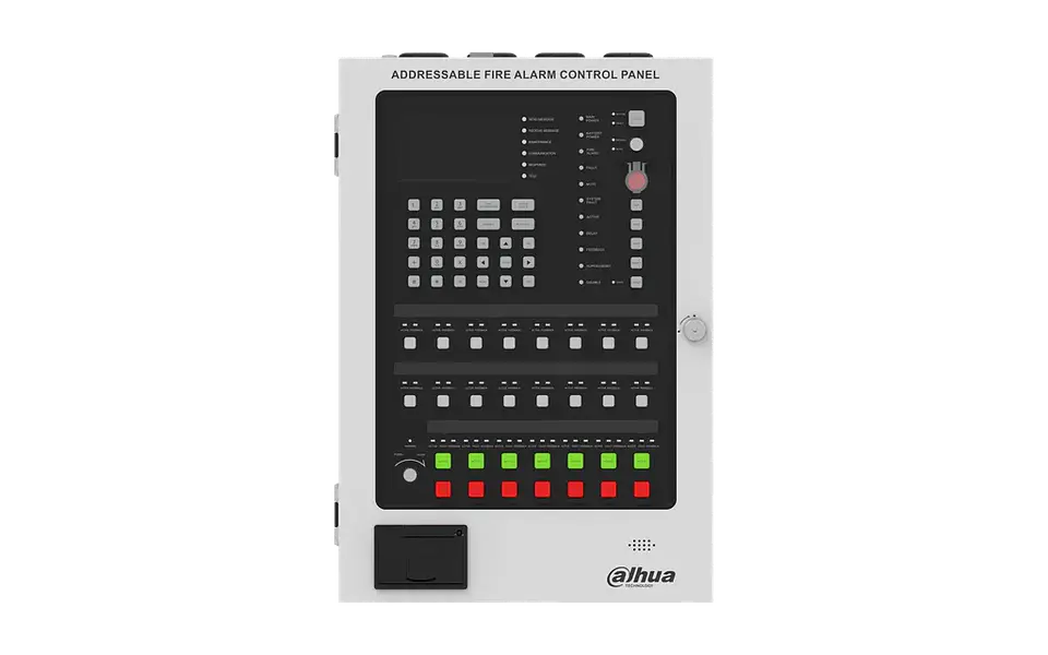 DHI-HY-1025. Panel Dahua de control de alarma contra incendios direccionable con impresora Wisualarm 2