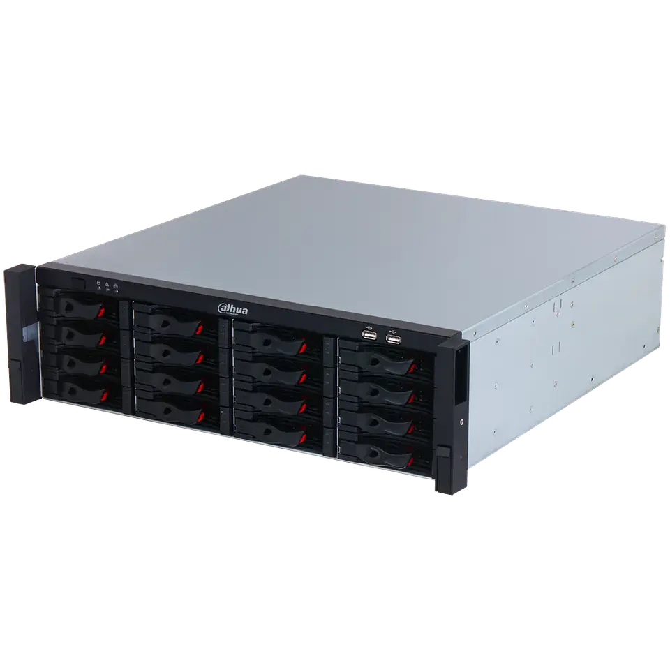 DHI-NVR616RH-128-XI. NVR Dahua 128 canales serie WizMind soporta 16 HDD Hot Swap, soporta RAID 0/1/5 1