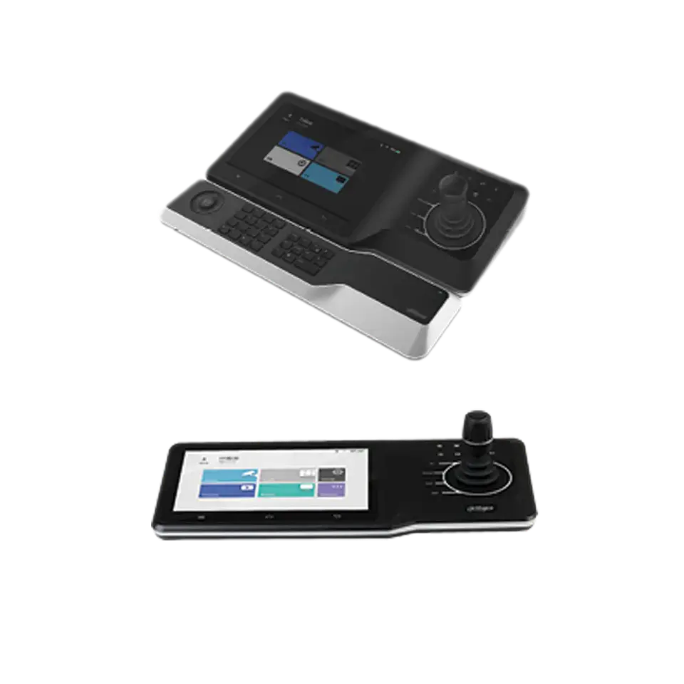 DHI-NKB5000-F. Joystick Dahua de red, permite controlar NVR-XVR-IPC cuenta con 4 salidas HDMI soporta funciones de Video Wall resolución 4K pantalla táctil de 10