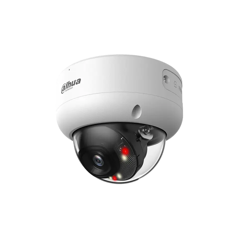 DH-IPC-HDBW3649EP-S-IL-0280B. Cámara Dahua tipo mini domo de 6MP lente fijo de 2.8mm doble iluminación de hasta 30m con protección IP67 y protección IK10 soporta IA SSA 3