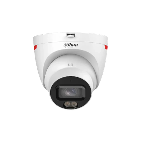 DH-IPC-HDW2449TP-S-LED-0280B-PRO-S1. Cámara Dahua IP tipo Domo, 4MP, Lente Fijo 2.8 mm, Tecnología WizColor, Iluminación con luz blanca 30M,  SMD Plus, Soporta Micro SD Hasta 256 G, Protección IP67.