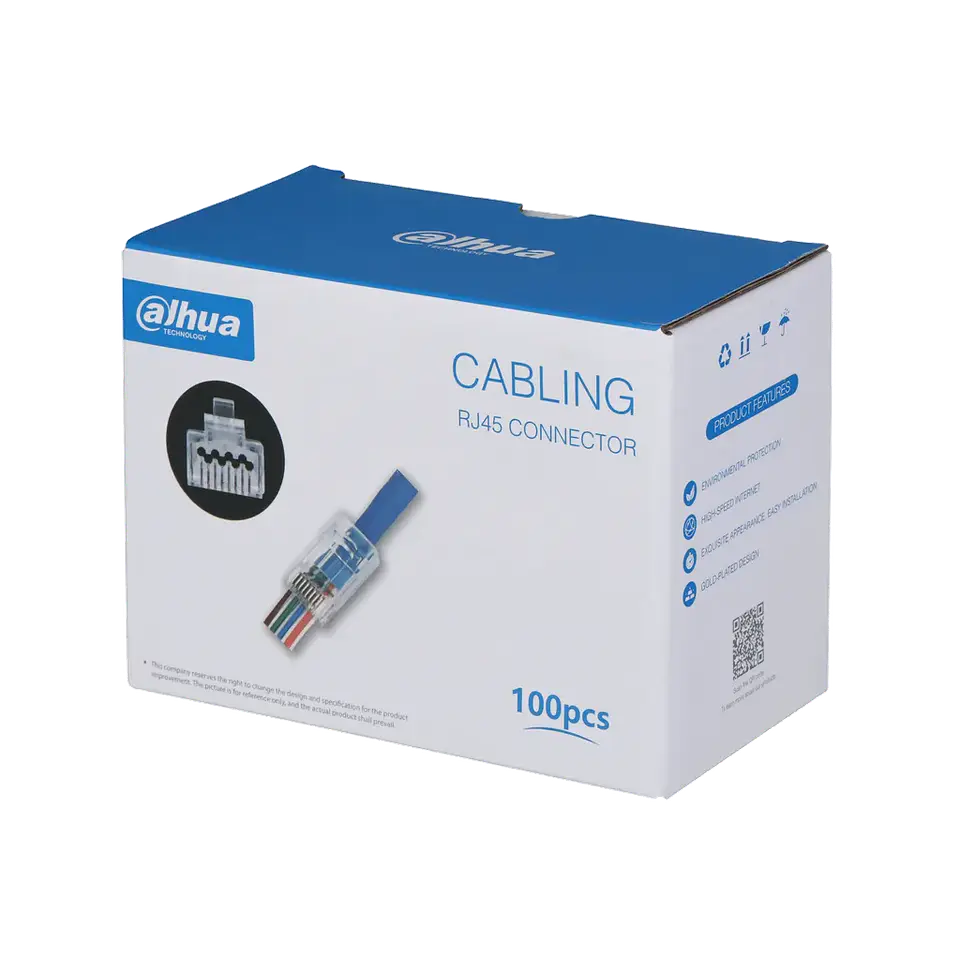 DH-PFM976-630-PT. Conector RJ45 para armar, categoría 6 caja de 100 unidades. 1