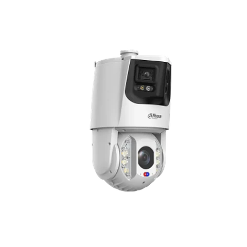 DH-SDT6E425-8P-MB-A-PV1-0280. Cámara PTZ Dahua 4MP 25X + Cámara Panorámica 180° con dos lentes de 4MP, Sirena Integrada, Iluminación Dual Hasta 150 Metros, Posee Detección de Rostro, IVS, IP67, IK10.