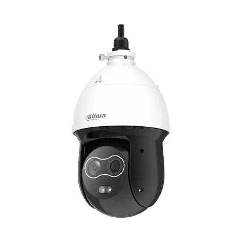 DHI-TPC-SD2241-TB10F12-DW-S2.  Cámara PTZ Dahua IP Térmica Hibrida, Lente Óptico 4 MP, Lente Térmico 10mm,  Posee Analíticas, Detección de Calor, Cruce de Líneas, Protección IP66.