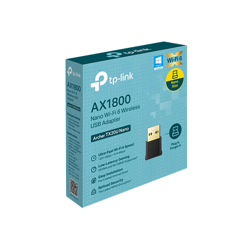 Archer-TX20U-Nano. Adaptador USB WI-FI 6 compatible Windows 10/11