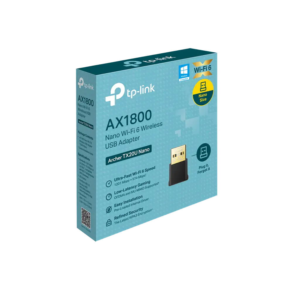 Archer-TX20U-Nano. Adaptador USB WI-FI 6 compatible Windows 10/11 1