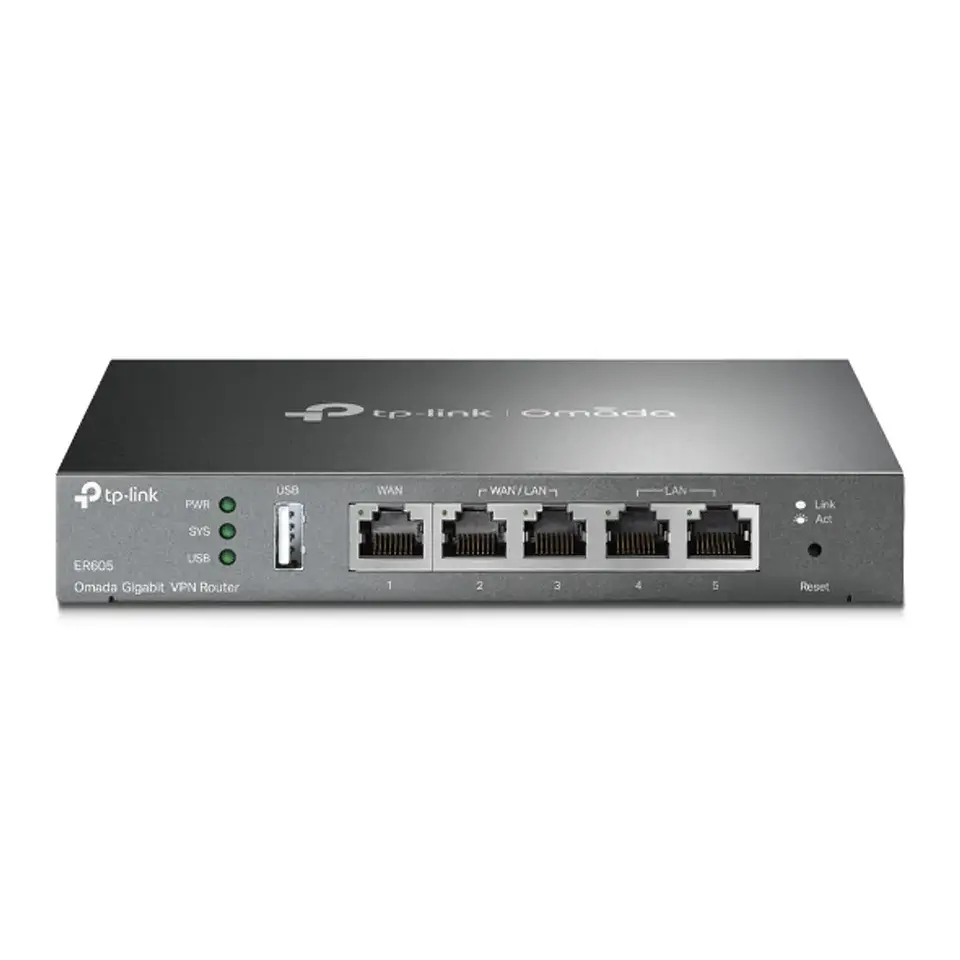 ER605. Router VPN Gigabit Omada 3 puertos WAN 1 USB WAN 4 puertos LAN 2