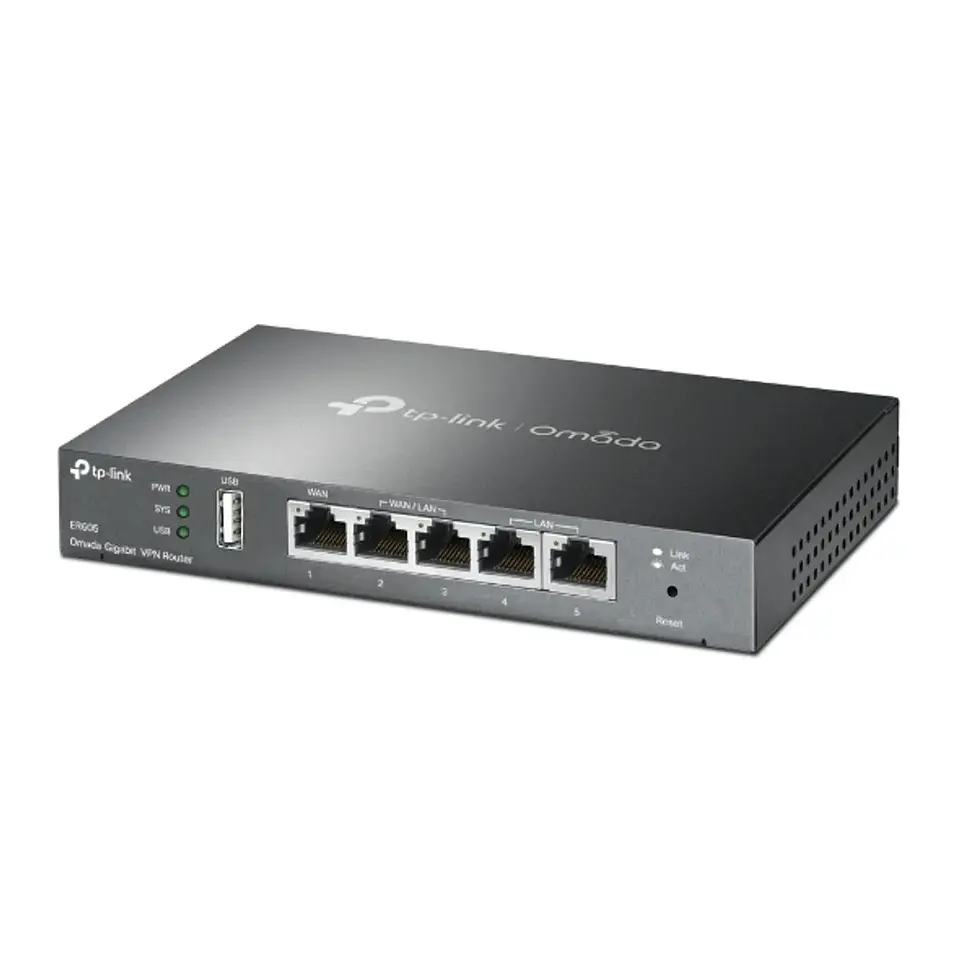 ER605. Router VPN Gigabit Omada 3 puertos WAN 1 USB WAN 4 puertos LAN 1