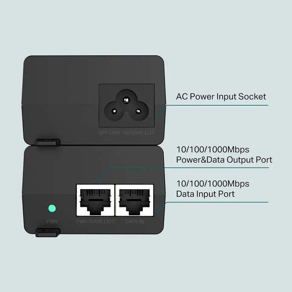 TL-POE160S. PoE+ Injector IEEE 802.3af/at/ab/u/i 4