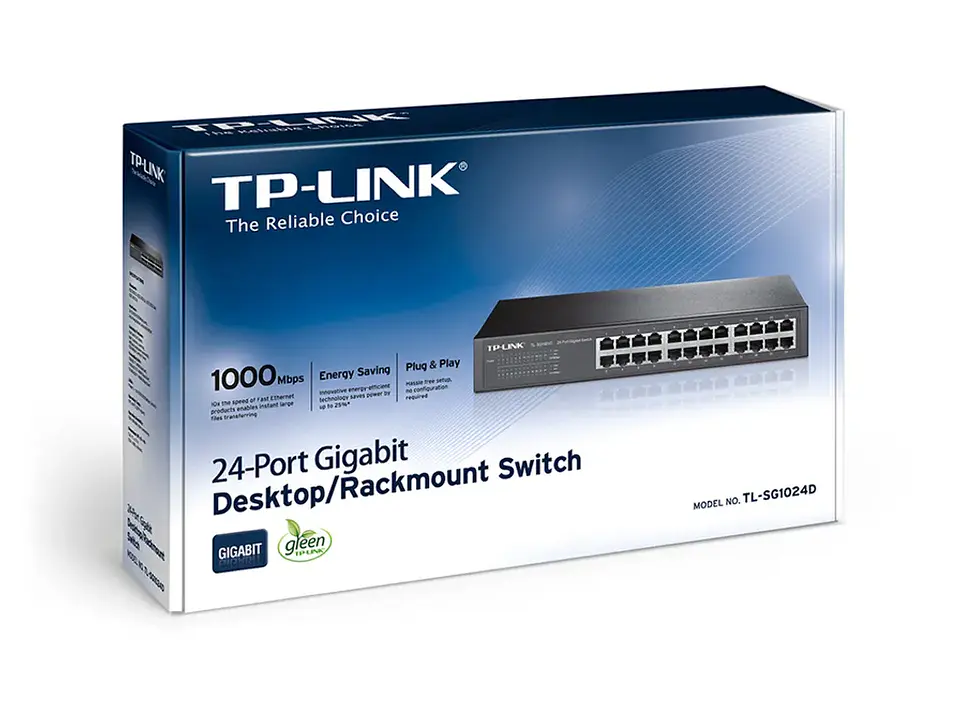 TL-SG1024D. Switch Gigabit 24 puertos montaje en escritorio / rack 10/100/1000 3